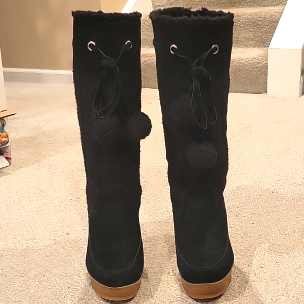 Vintage colin stuart sweater wedge boot size 8